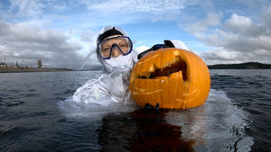 Underwater Pumpkin Carving 🎃