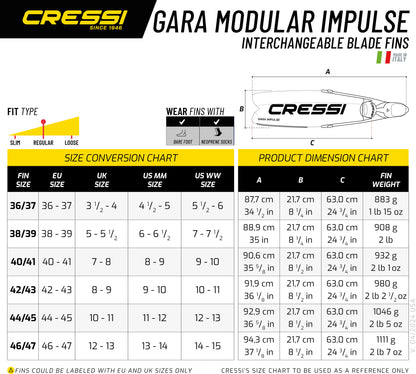 CRESSI Gara Modular Impulse Blade