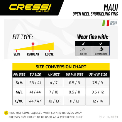 Cressi Maui Travel Scuba Fin