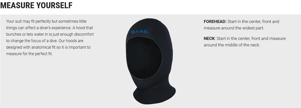 (New) Bare S-Flex Hood (7mm + 5mm) - Pacific Pro Dive