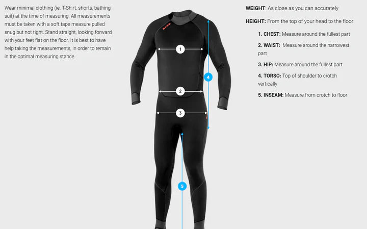 (New) Bare Velocity Ultra Full Wetsuit 5mm (Men's) - Pacific Pro Dive