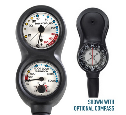 Sherwood Compact Console with optional compass - Pacific Pro Dive