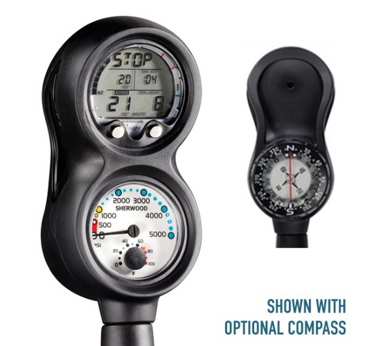 Sherwood InSight Computer Compact Console with optional compass - Pacific Pro Dive