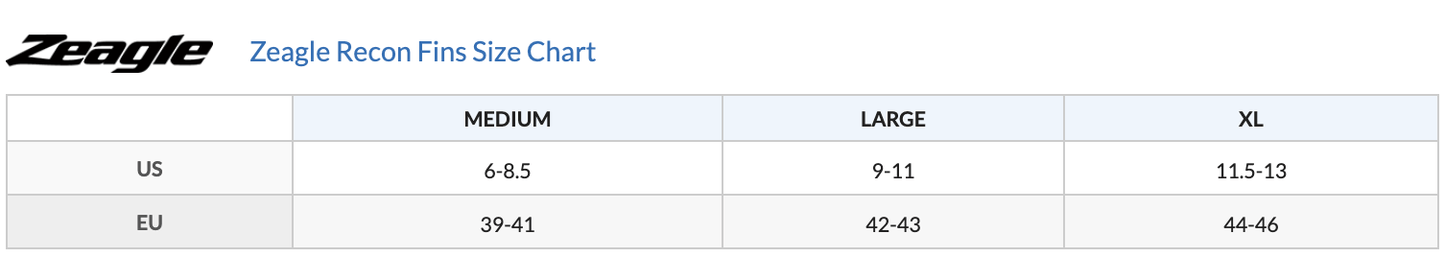 Zeagle Recon Fins - Pacific Pro Dive